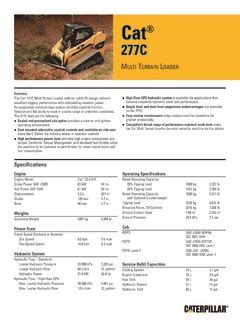 cat skid steer 277c specs|caterpillar 277.